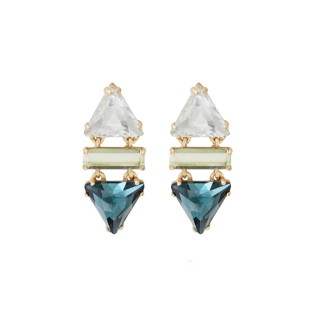 Smoketree White & Green Earrings